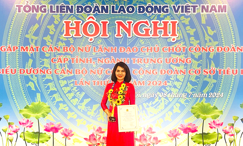 Quảng Bình có 1 trưởng ban nữ công Công đoàn cơ sở được biểu dương, khen thưởng