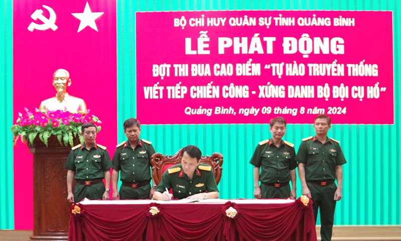 Phát động đợt thi đua cao điểm "Tự hào truyền thống, viết tiếp chiến công, xứng danh "Bộ đội Cụ Hồ"