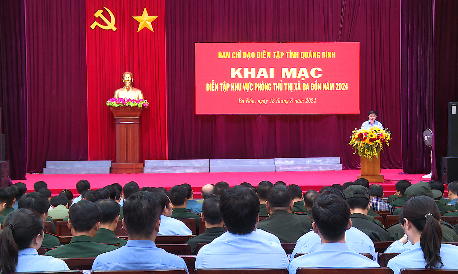 Khai mạc diễn tập khu vực phòng thủ TX. Ba Đồn năm 2024