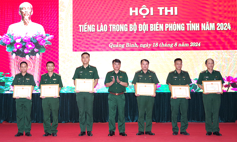 Bộ đội Biên phòng tỉnh: Tổ chức hội thi tiếng Lào năm 2024