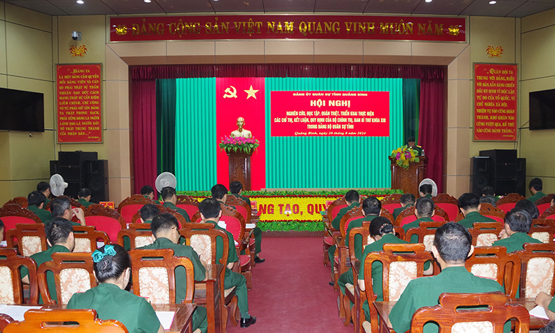 Đảng ủy Quân sự tỉnh: Quán triệt, triển khai các chỉ thị, kết luận, quy định của Bộ Chính trị, Ban Bí thư khóa XIII