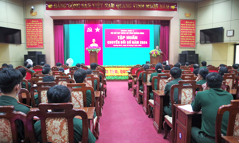Bộ Chỉ huy Quân sự tỉnh: Tập huấn chuyển đổi số năm 2024