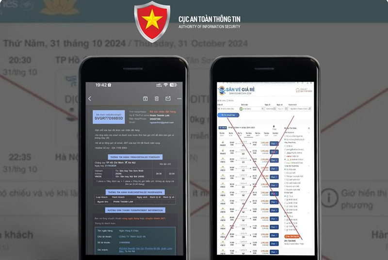 Xuất hiện chiêu trò giả mạo bán vé máy bay Tết 2025 để lừa đảo