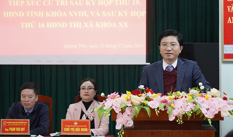 Đại biểu HĐND tỉnh tiếp xúc cử tri TX. Ba Đồn