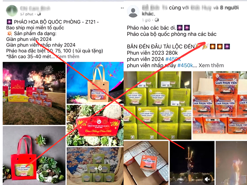 Người dân không được phép kinh doanh pháo hoa của Bộ Quốc phòng sản xuất