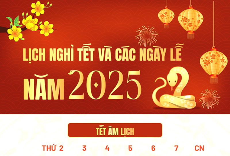 Lịch nghỉ lễ 30/4-1/5 và nghỉ Quốc khánh 2025