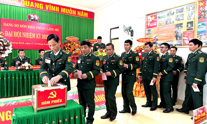 Đảng ủy, Bộ Chỉ huy BĐBP tỉnh chỉ đạo thành công đại hội điểm