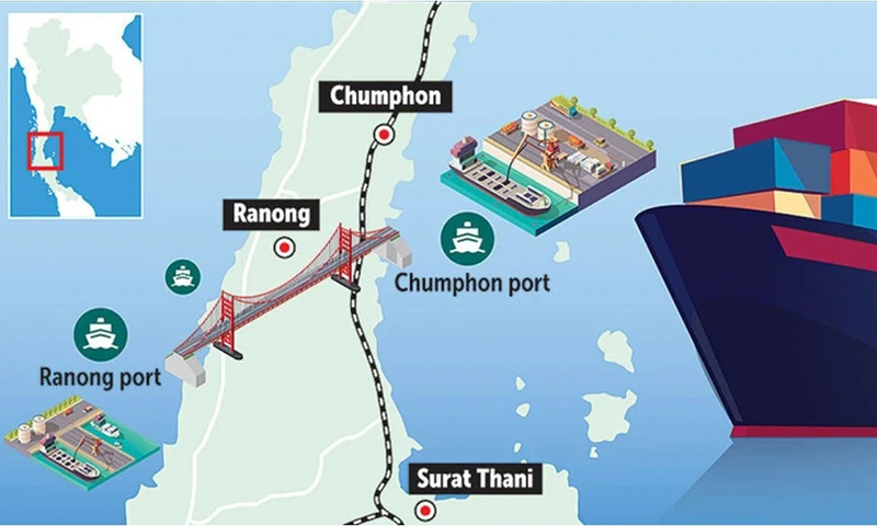 Trung Quốc quan tâm dự án "cầu cạn" kết nối Thái Bình Dương-Ấn Độ Dương của Thái Lan