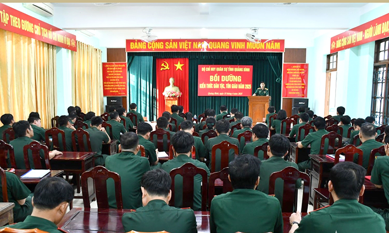 Bộ Chỉ huy Quân sự tỉnh mở lớp bồi dưỡng kiến thức dân tộc, tôn giáo