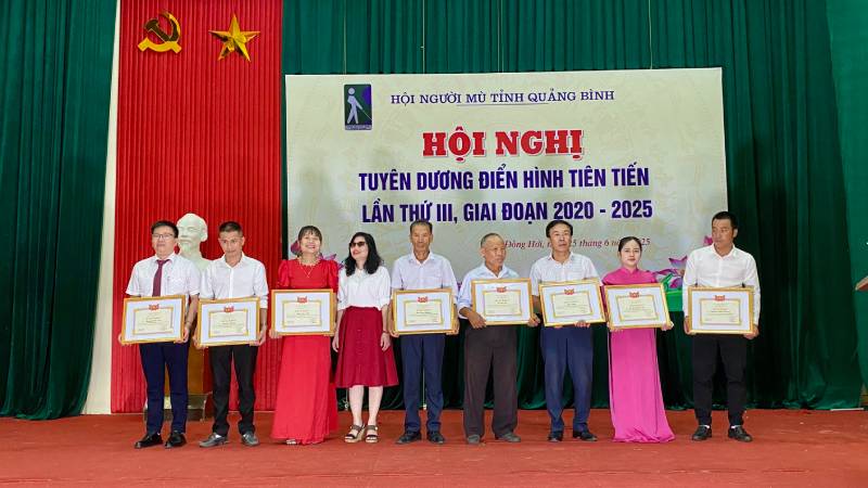 Hội Người mù tỉnh tuyên dương điển hình tiên tiến giai đoạn 2020-2025