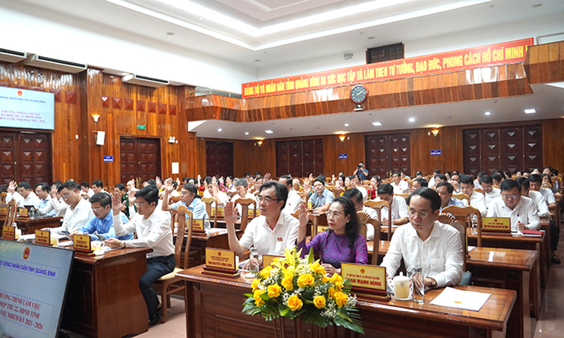 Nghị quyết HĐND tỉnh Quảng Bình khóa XVIII, nhiệm kỳ 2021-2026, kỳ họp thứ 22
